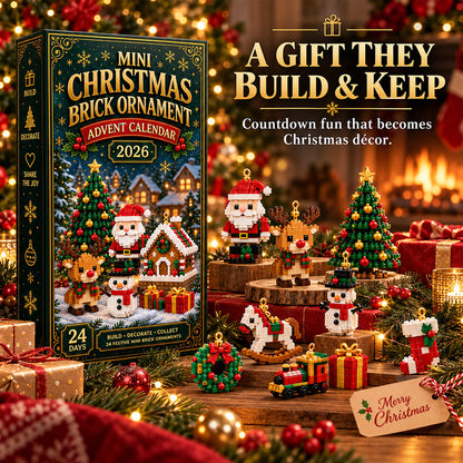 ⏳ Last day to save 50% – 🎄 24-Day Mini Christmas Ornament Advent Calendar | 24 unique festive buildable designs with hanging loops—perfect for decorating Christmas trees, wreaths, and holiday displays 🧱