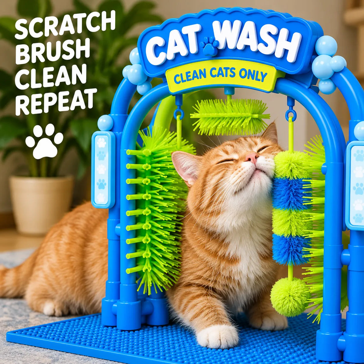 Cat Self-Grooming & Play Station