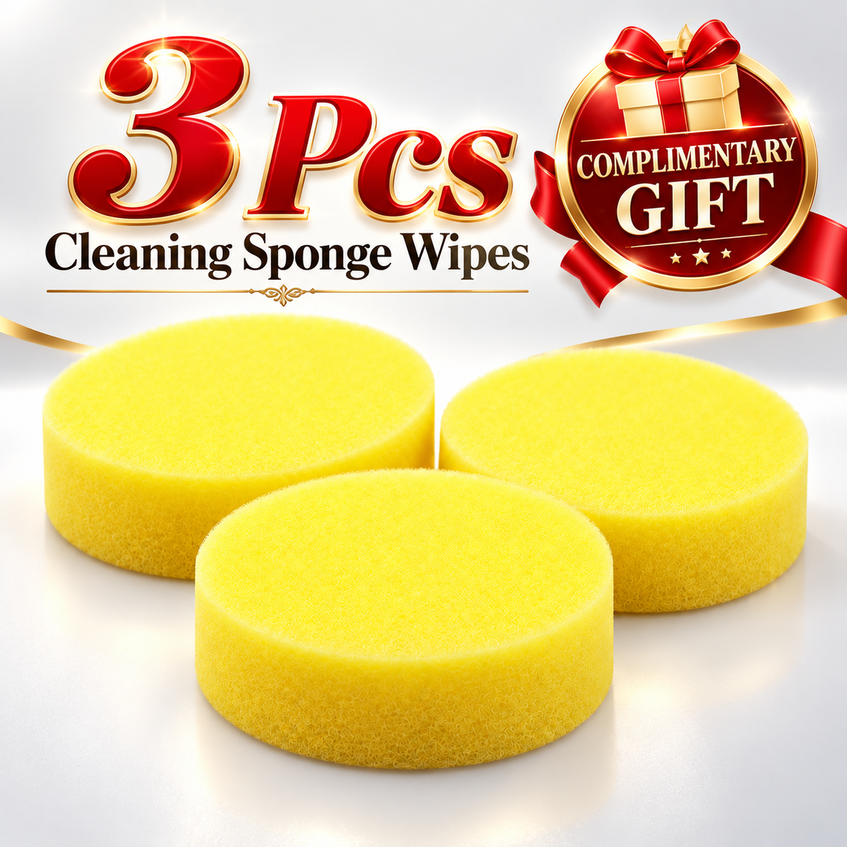 3 Pcs Cleaning Sponge Wipes🧽🟤