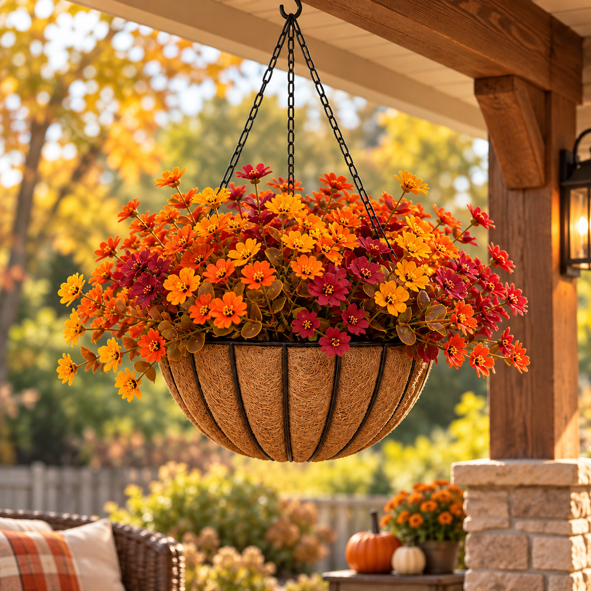 The Full-Garden Fall Flower Set – UV-Resistant Faux Flowers for Outdoor Planters