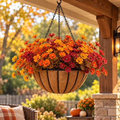 The Full-Garden Fall Flower Set – UV-Resistant Faux Flowers for Outdoor Planters