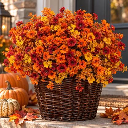 The Full-Garden Fall Flower Set – UV-Resistant Faux Flowers for Outdoor Planters