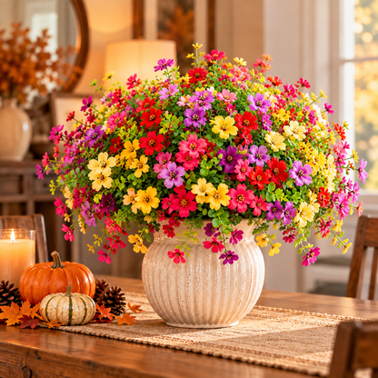 The Full-Garden Fall Flower Set – UV-Resistant Faux Flowers for Outdoor Planters