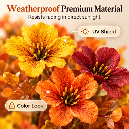 The Full-Garden Fall Flower Set – UV-Resistant Faux Flowers for Outdoor Planters