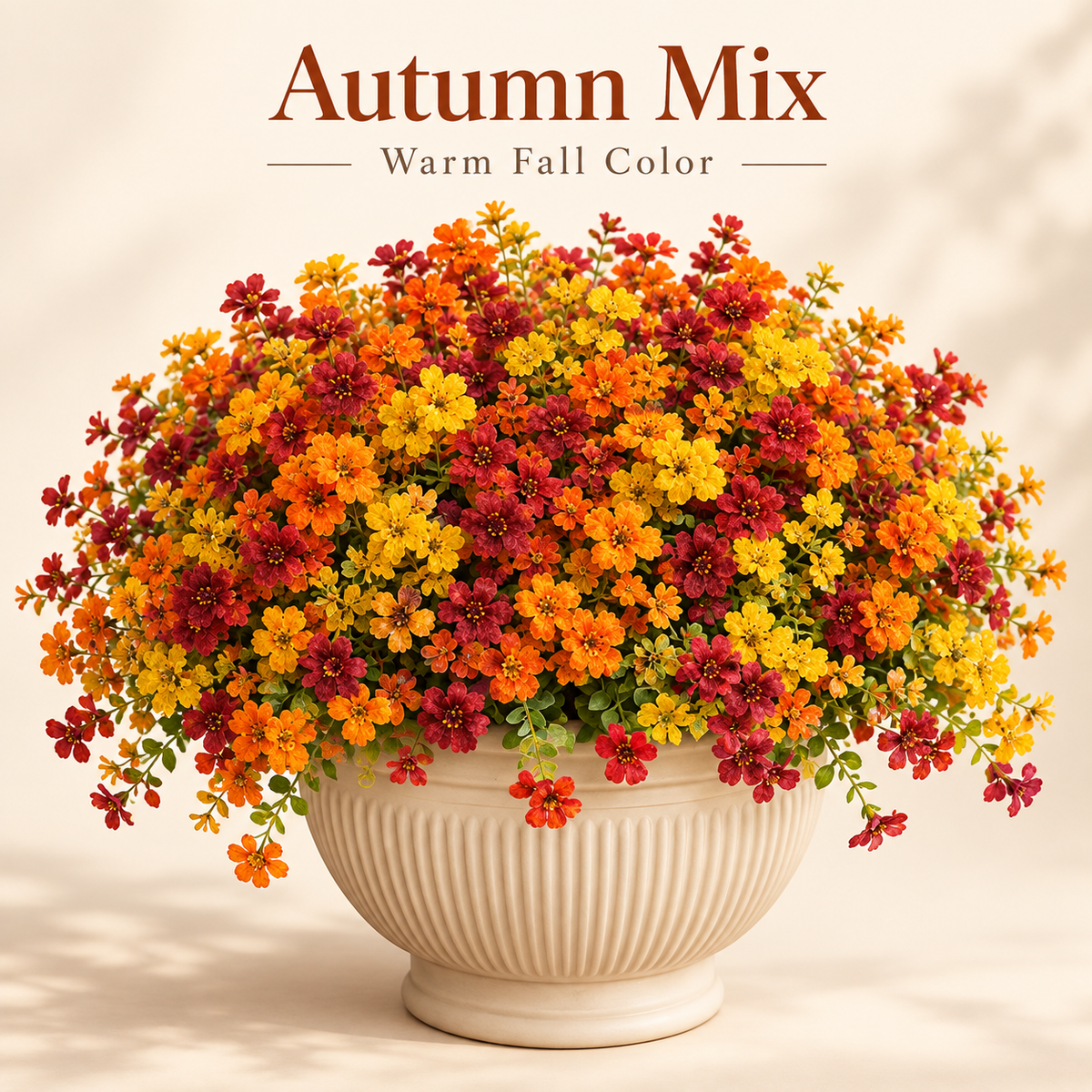 The Full-Garden Fall Flower Set – UV-Resistant Faux Flowers for Outdoor Planters