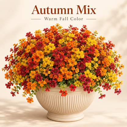 The Full-Garden Fall Flower Set – UV-Resistant Faux Flowers for Outdoor Planters