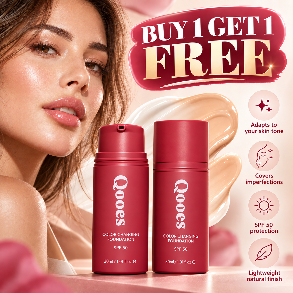 🔥 BUY 1 GET 1 FREE 🔥 Color Changing Foundation ✨