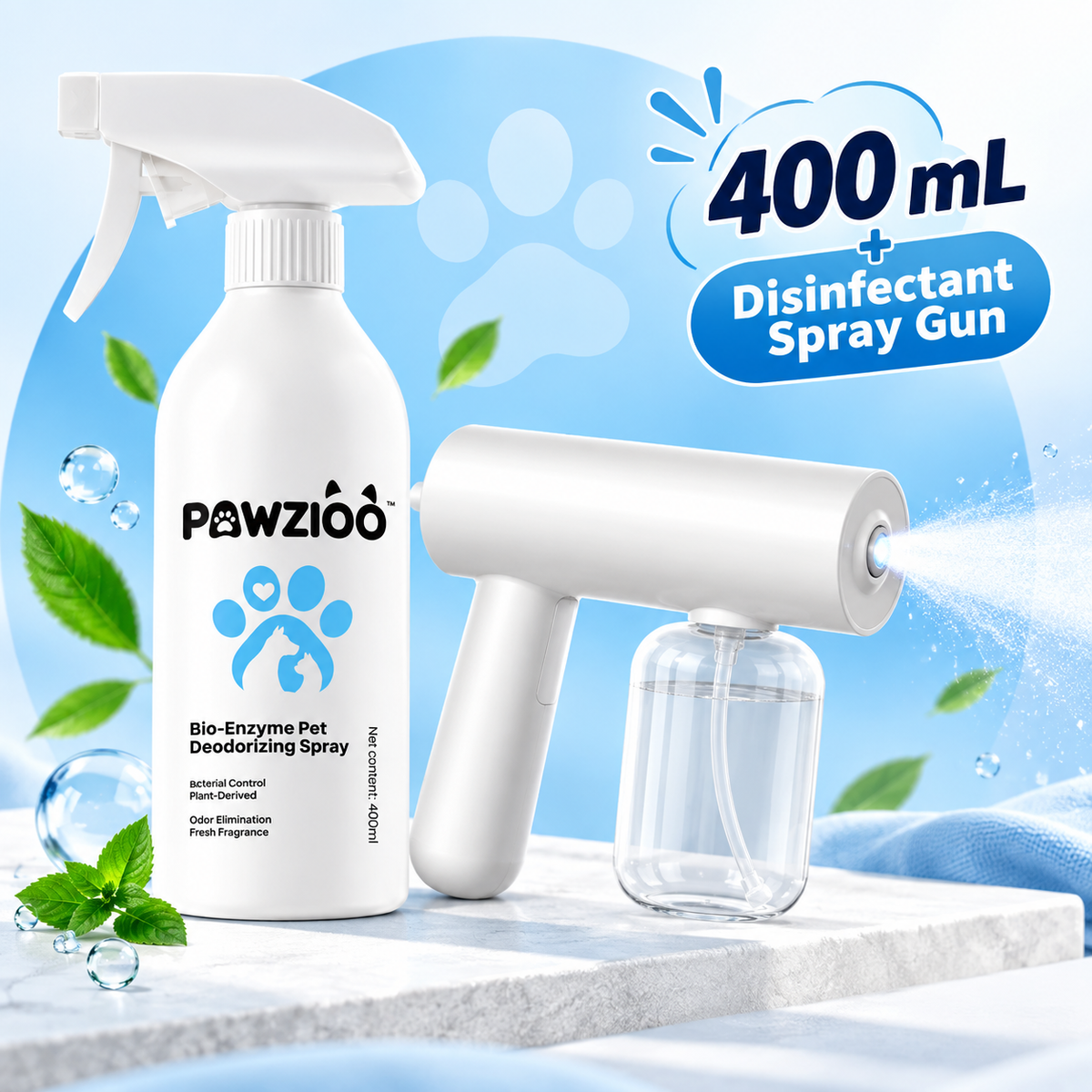 Pawzioo™ Bio-Enzyme Pet Odor Eliminator Spray