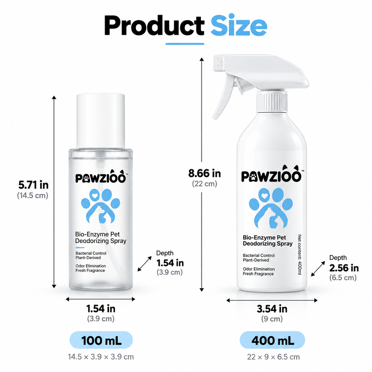 Pawzioo™ Bio-Enzyme Pet Odor Eliminator Spray