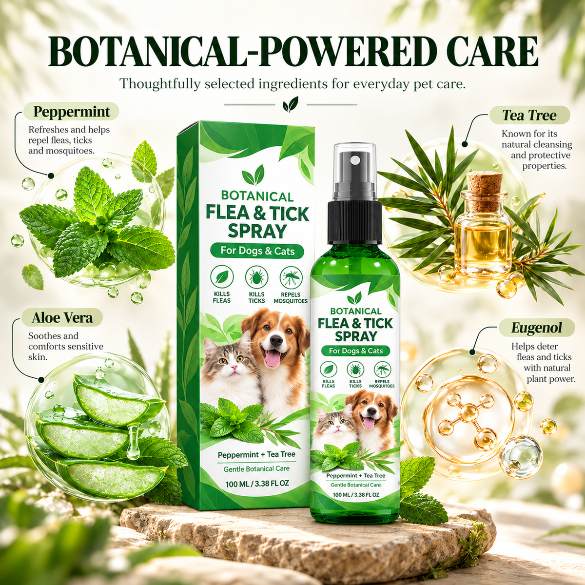 🔥BUY 1 GET 1 FREE 🌿 | Botanical Flea & Tick Spray for Dogs & Cats