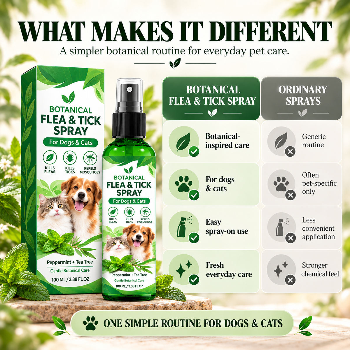🔥BUY 1 GET 1 FREE 🌿 | Botanical Flea & Tick Spray for Dogs & Cats