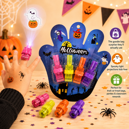 👻 BUY 1 GET 1 FREE 👻 ✨ Magic Halloween Finger Projector Rings 🎃 LED Light-Up Spooky Toys for Kids 🔥