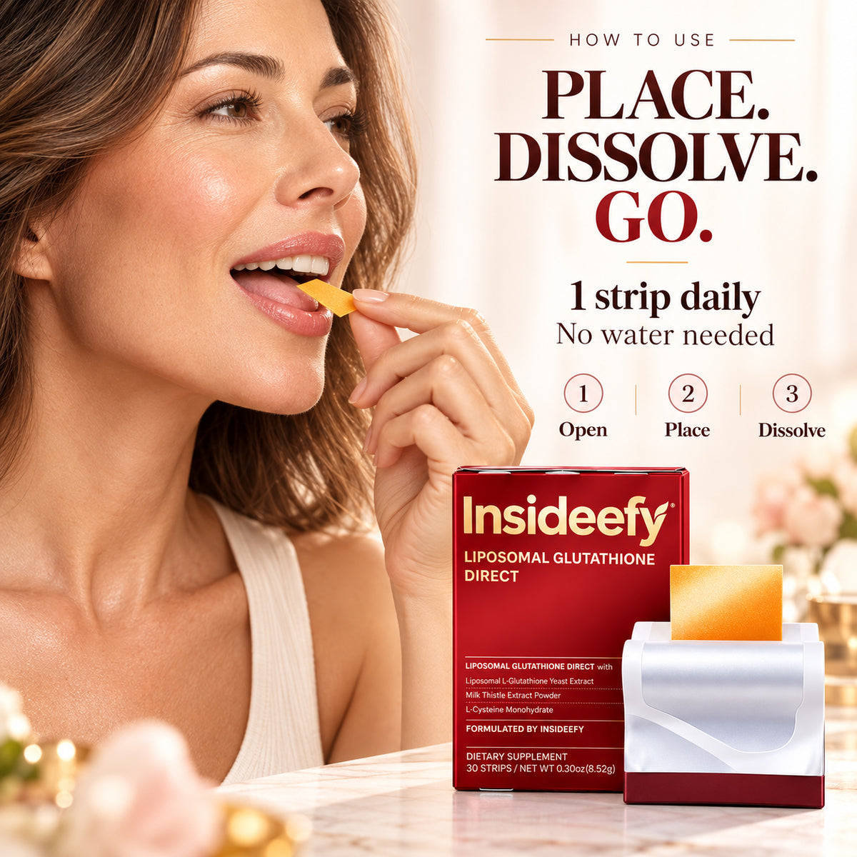 🔥 BUY 2 GET 1 FREE 🔥 — Insideefy®Liposomal Glutathione Glow Strips