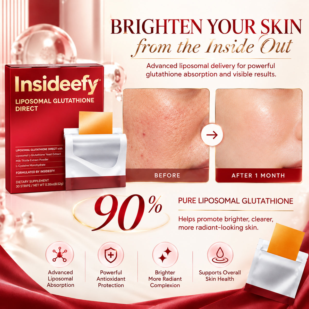 🔥 BUY 2 GET 1 FREE 🔥 — Insideefy®Liposomal Glutathione Glow Strips