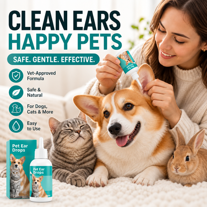Limited-Time Special! Gentle Pet Ear Cleansing Drops—Say Goodbye to Outer Ear Canal Diseases
