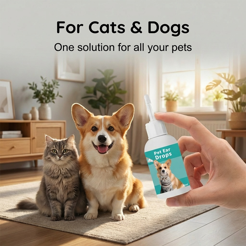 Limited-Time Special! Gentle Pet Ear Cleansing Drops—Say Goodbye to Outer Ear Canal Diseases