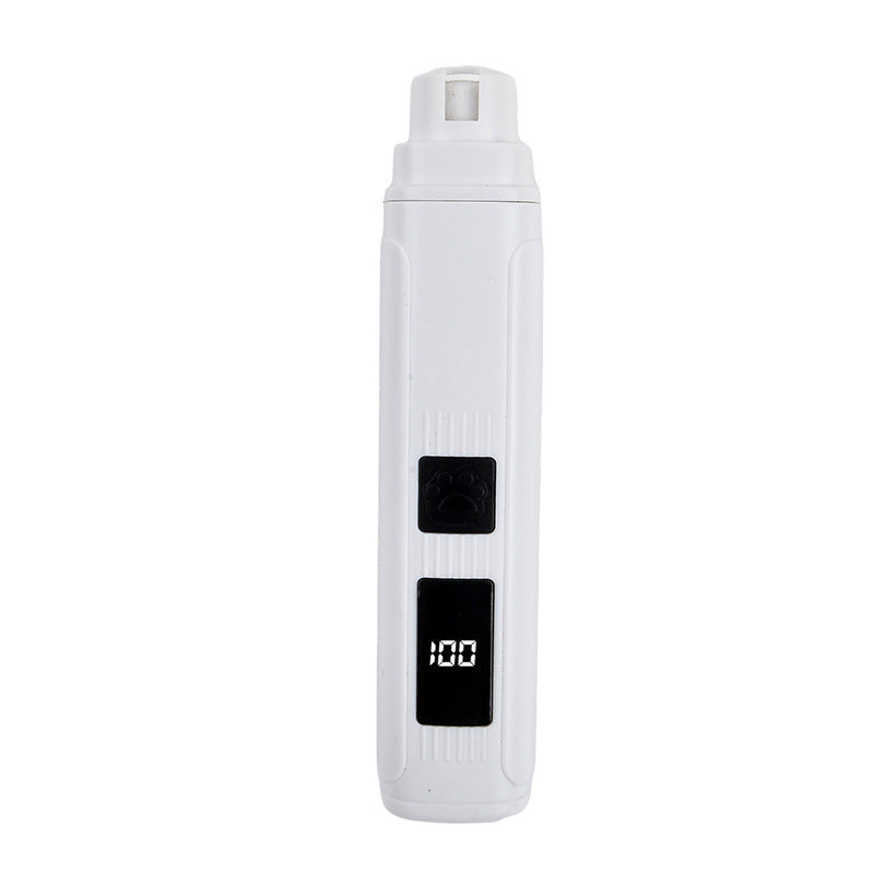 Electric Pet Nail Grinder – Whisper‑quiet, 3‑step gentle grinding. LED power display & USB‑C rechargeable – stress‑free grooming for dogs & cats!